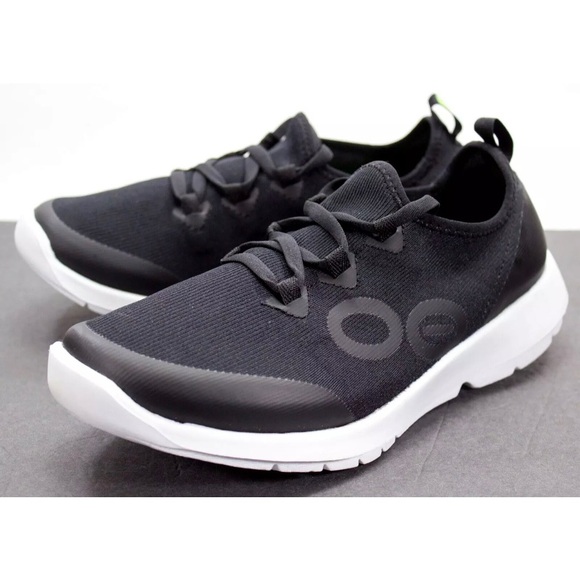 Oofos OOmy Stride Womens Sz US 7 Black Stretch Workout Training Running Sneaker - Picture 2 of 12